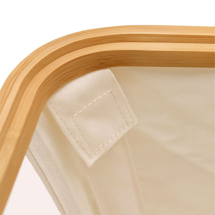 Porte-papier toilette en tissu avec couvercle en bambou, 12 rouleaux
