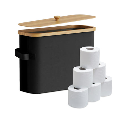 Porte-papier toilette carré en tissu, peut contenir 12 rouleaux