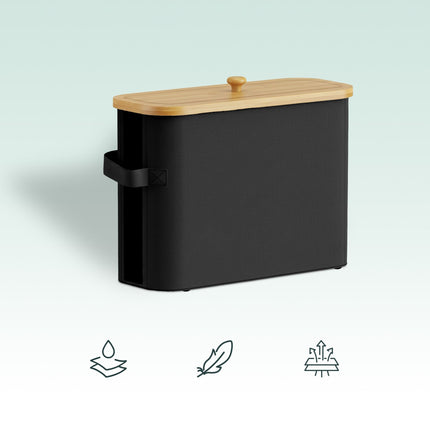 Porte-papier toilette carré en tissu, peut contenir 12 rouleaux