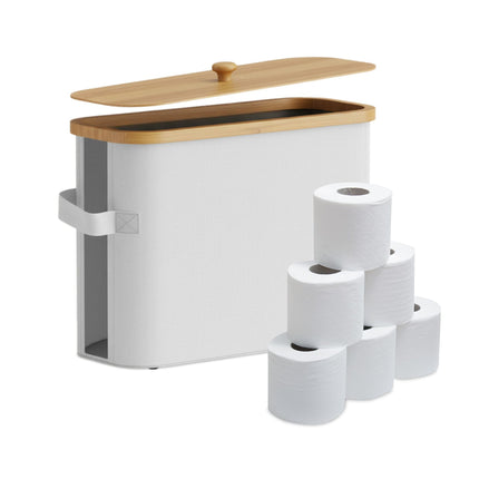 Toilettenpapierhalter, quadratischer Stoff, fasst 12 Rollen
