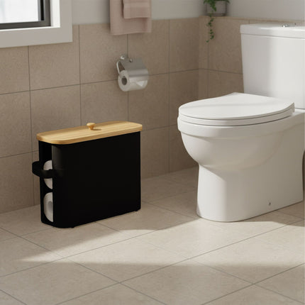 Porte-papier toilette carré en tissu, peut contenir 12 rouleaux