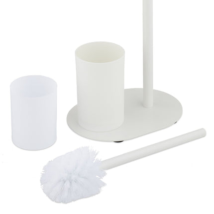 Porte-papier toilette avec étagère et brosse