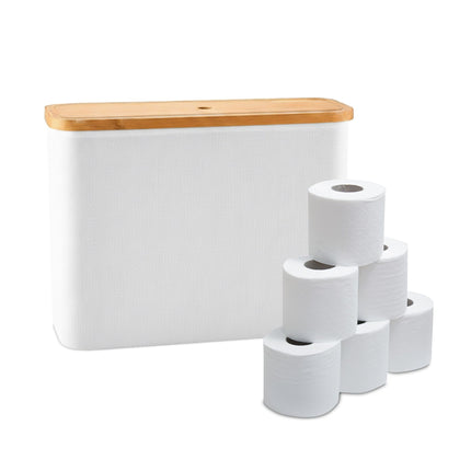 Porte-rouleau de papier toilette carré en tissu, peut contenir 12 rouleaux
