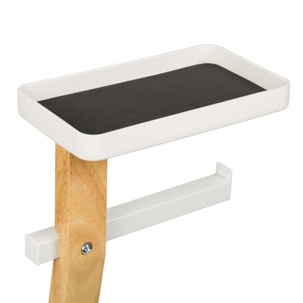 Porte-rouleau de papier toilette et brosse avec étagère