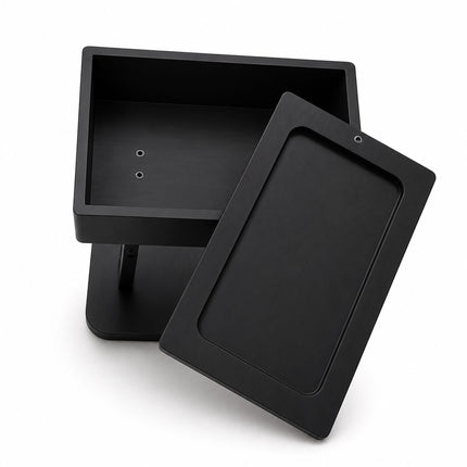 Porte-rouleau de papier toilette avec étagère de rangement – ​​Bambou noir