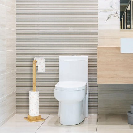 Porte-papier toilette en bambou sur pied