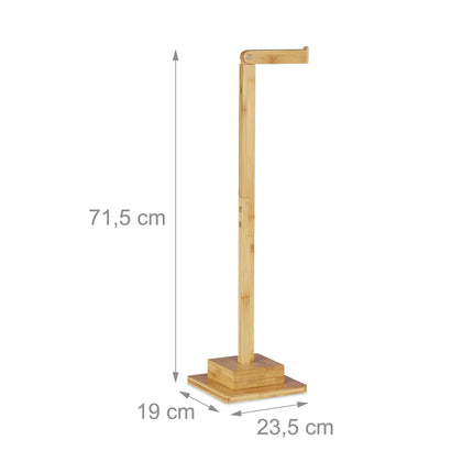 Porte-papier toilette en bambou sur pied