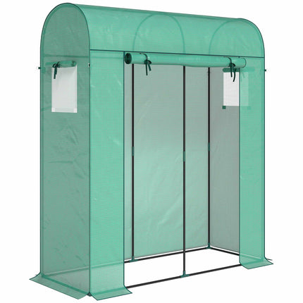 Tomaten-Gewächshaus mit Roll-Up-Tür, Netzfenstern, 170x68x200 cm