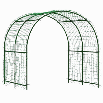 Arceau de treillis à tomates, acier, 216 cm, vert foncé