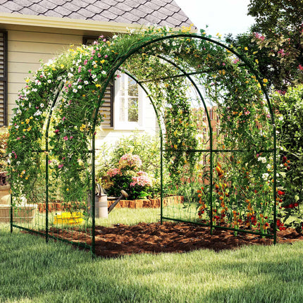 Arceau de treillis à tomates, acier, 216 cm, vert foncé