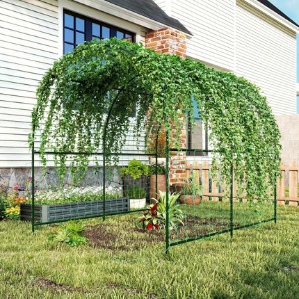 Arceau de treillis à tomates, acier, 216 cm, vert foncé