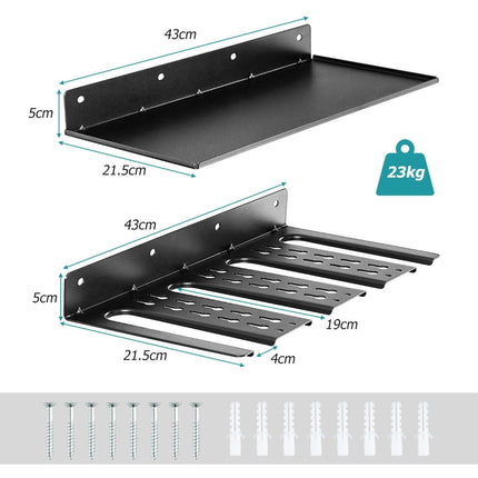 Étagère murale pour porte-outils avec 4 fentes et 36 trous de perçage, organisateur d'outils, porte-outils