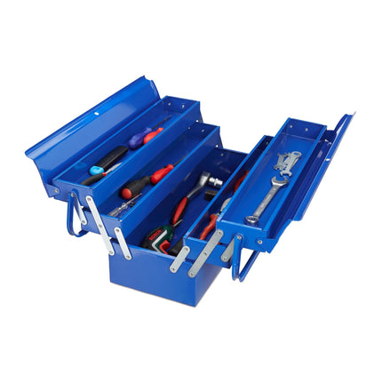 Boîte à outils vide bleue
