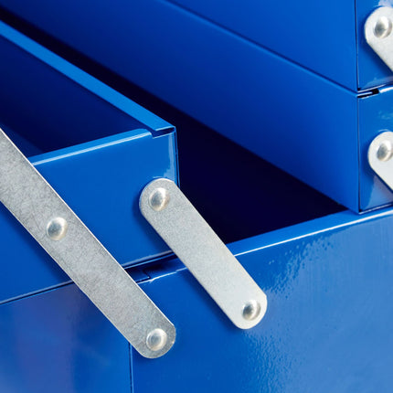 Boîte à outils vide bleue