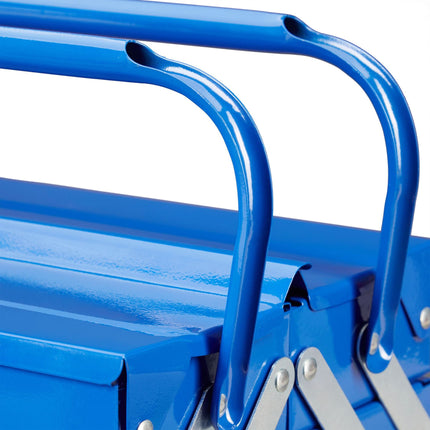 Boîte à outils vide bleue
