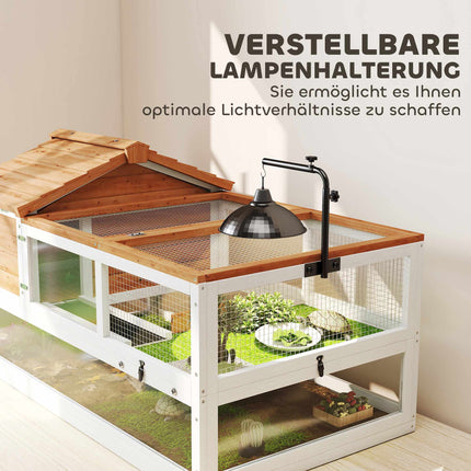 Schildkrötenhaus, 2-stöckiges Gehege mit Lampenfassung