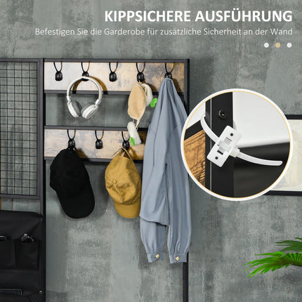 Tragetasche aus Stahl, rostbraun lackiert