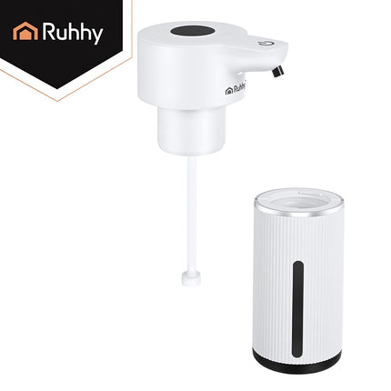 Touchless Soap Dispenser 420 ml with Motion Sensor, LED Display, USB-C, White