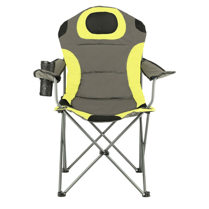 Chaise de tourisme, gris-citron vert, pliable, légère
