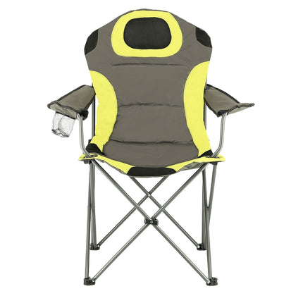 Chaise de tourisme, gris-citron vert, pliable, légère