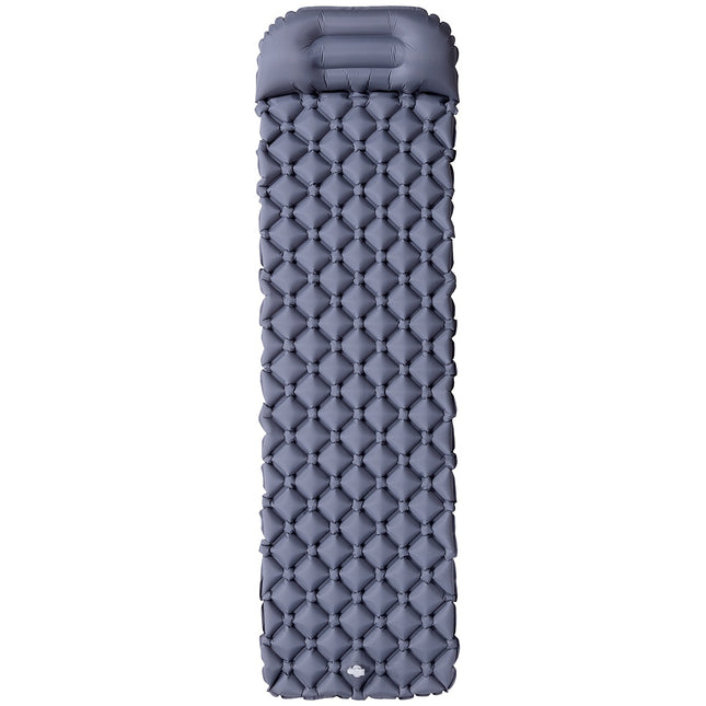 Tapis de voyage avec pompe, gris - Compact et portable