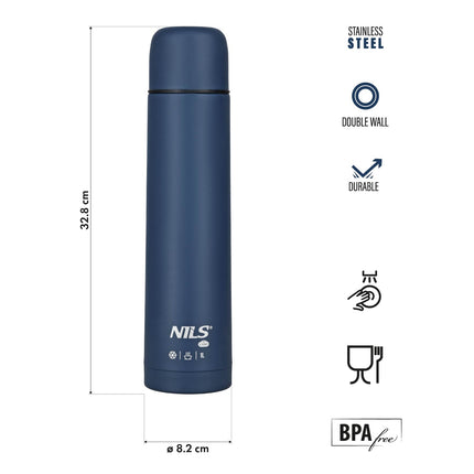 Bouteille isotherme Touristic Thermos 1000 ml, bleue