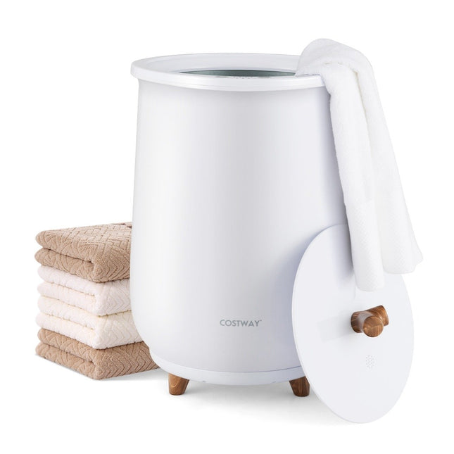 Seau Chauffant à Serviettes 23 L Grand Chauffe-Serviettes Luxe 34 x 54 cm Blanc
