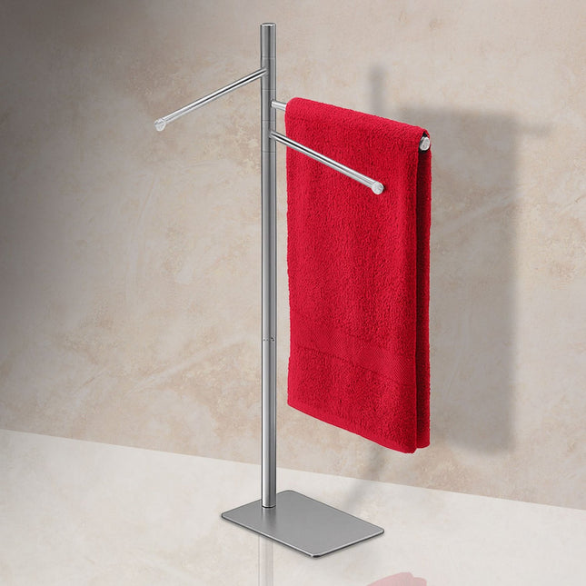 Porte-serviettes à 3 barres, en acier inoxydable, autoportant
