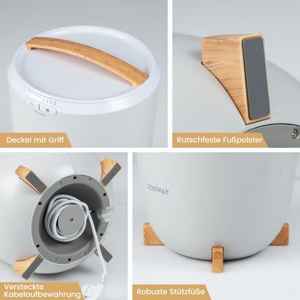 Sèche-serviettes 20 L avec minuterie et arrêt automatique, gris