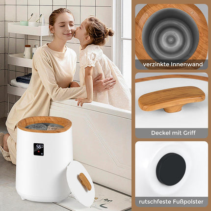 Sèche-serviettes avec affichage LED, capacité 18 L, blanc