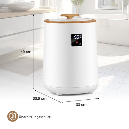 Sèche-serviettes avec affichage LED, capacité 18 L, blanc