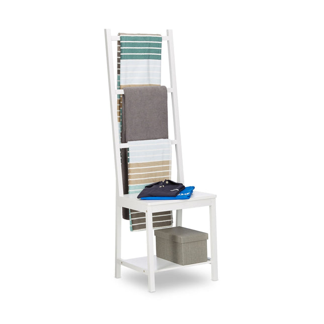Porte-serviettes en bambou blanc