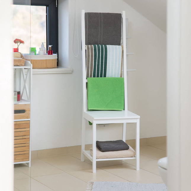 Porte-serviettes en bambou blanc