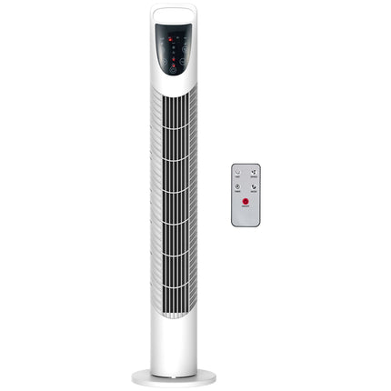 Ventilateur colonne, 3 modes, fonctionnement silencieux, minuterie, télécommande, blanc
