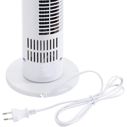 Ventilateur colonne, 3 modes, fonctionnement silencieux, minuterie, télécommande, blanc
