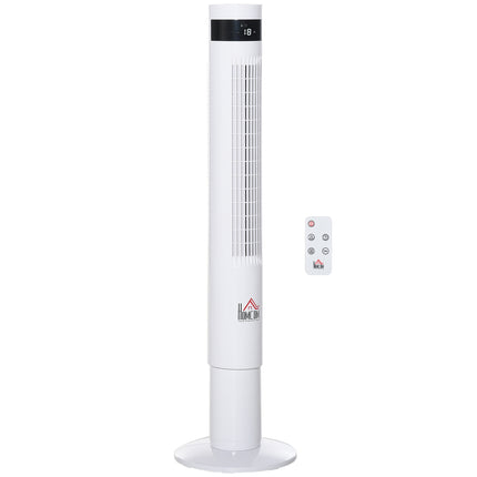 Turmventilator mit Fernbedienung, 85° Oszillation, 3 Geschwindigkeitsstufen, weiß