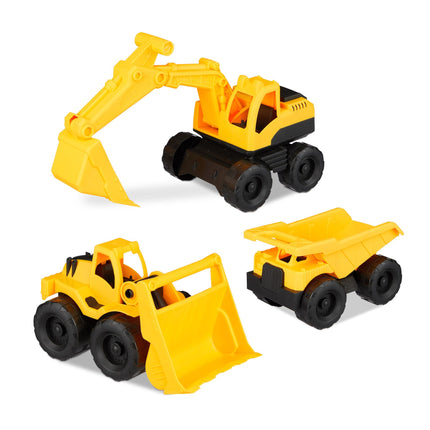 Ensemble de 3 véhicules de construction jouets