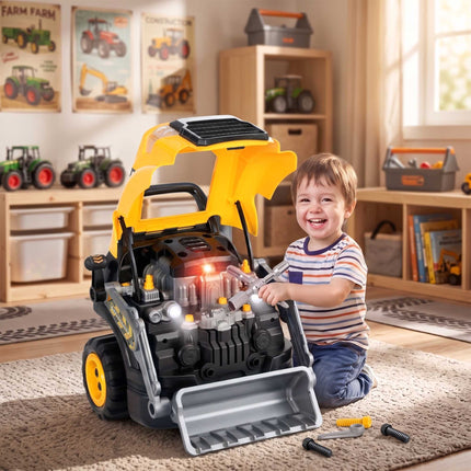 Spielzeug-Bagger-Reparaturset mit Licht und Sound, 68 Teile