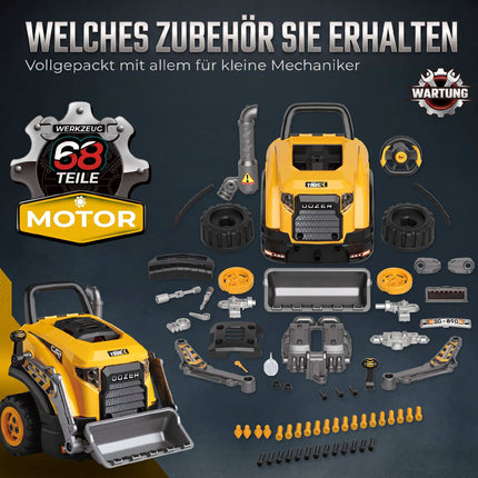 Spielzeug-Bagger-Reparaturset mit Licht und Sound, 68 Teile
