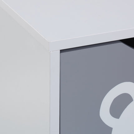 Spielzeugaufbewahrungsregal mit 4 Fächern, Bärchen-Design