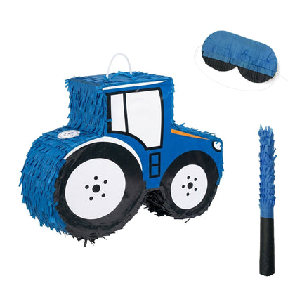 Ensemble piñata tracteur - Comprend une chauve-souris et un masque bandeau