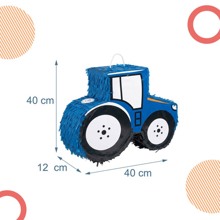 Ensemble piñata tracteur - Comprend une chauve-souris et un masque bandeau