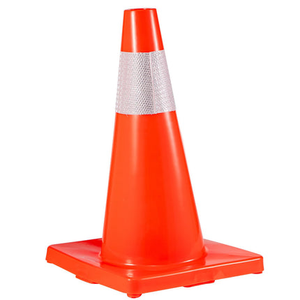 Traffic Cones, 12-Pack 18-Inch With Reflective Collar