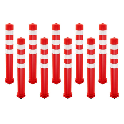 Ensemble de 10 poteaux de signalisation routière réfléchissants en polyuréthane, Ø 8 cm