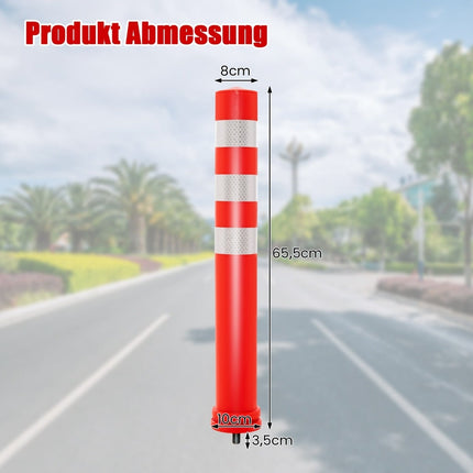 Ensemble de 10 poteaux de signalisation routière réfléchissants en polyuréthane, Ø 8 cm