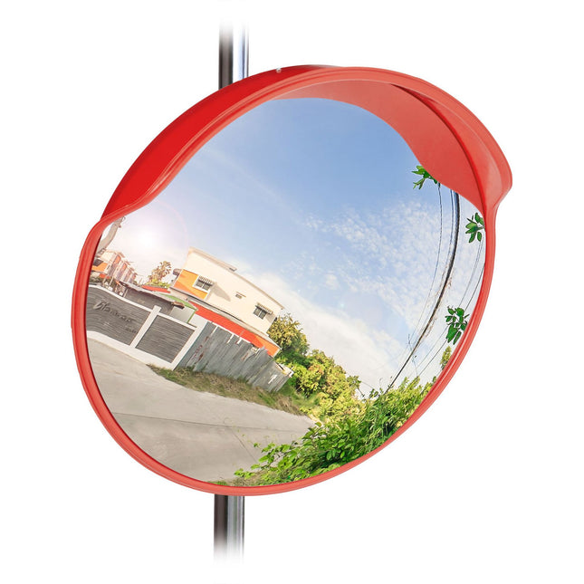 Miroir de circulation 60 cm rouge