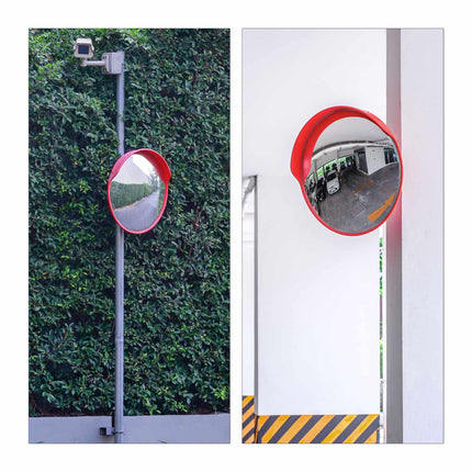 Miroir de circulation 60 cm rouge