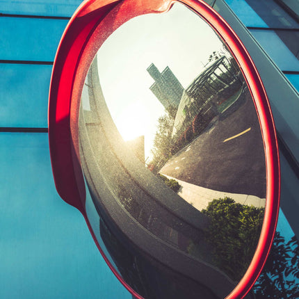 Miroir de circulation 60 cm rouge
