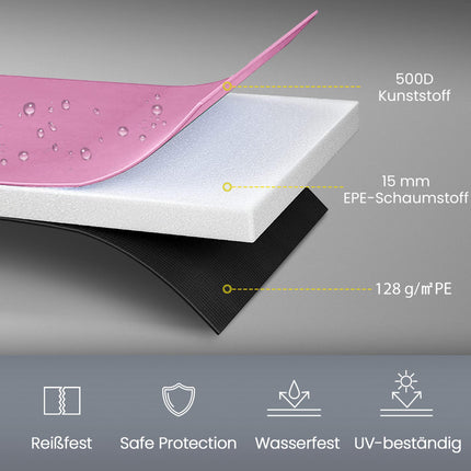 Protection de bord pour trampoline, imperméable et résistante aux déchirures, Ø 305 cm, rose