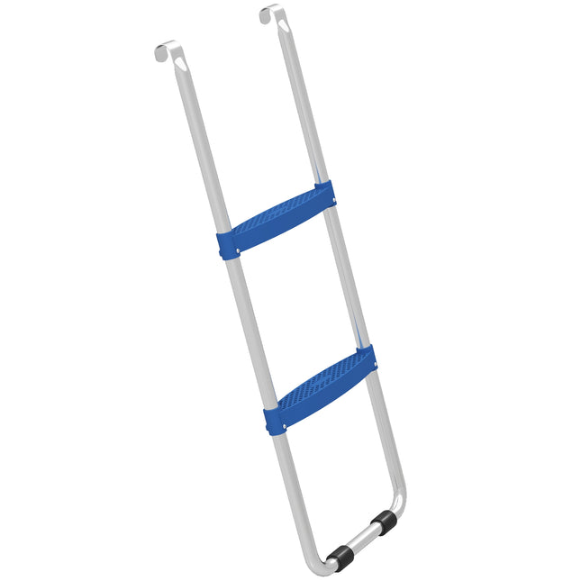 Échelle de trampoline 2 marches, capacité 150 kg, bleue
